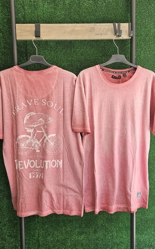 Camiseta Hombre M/C Print Espalda Logotipo Brave Soul